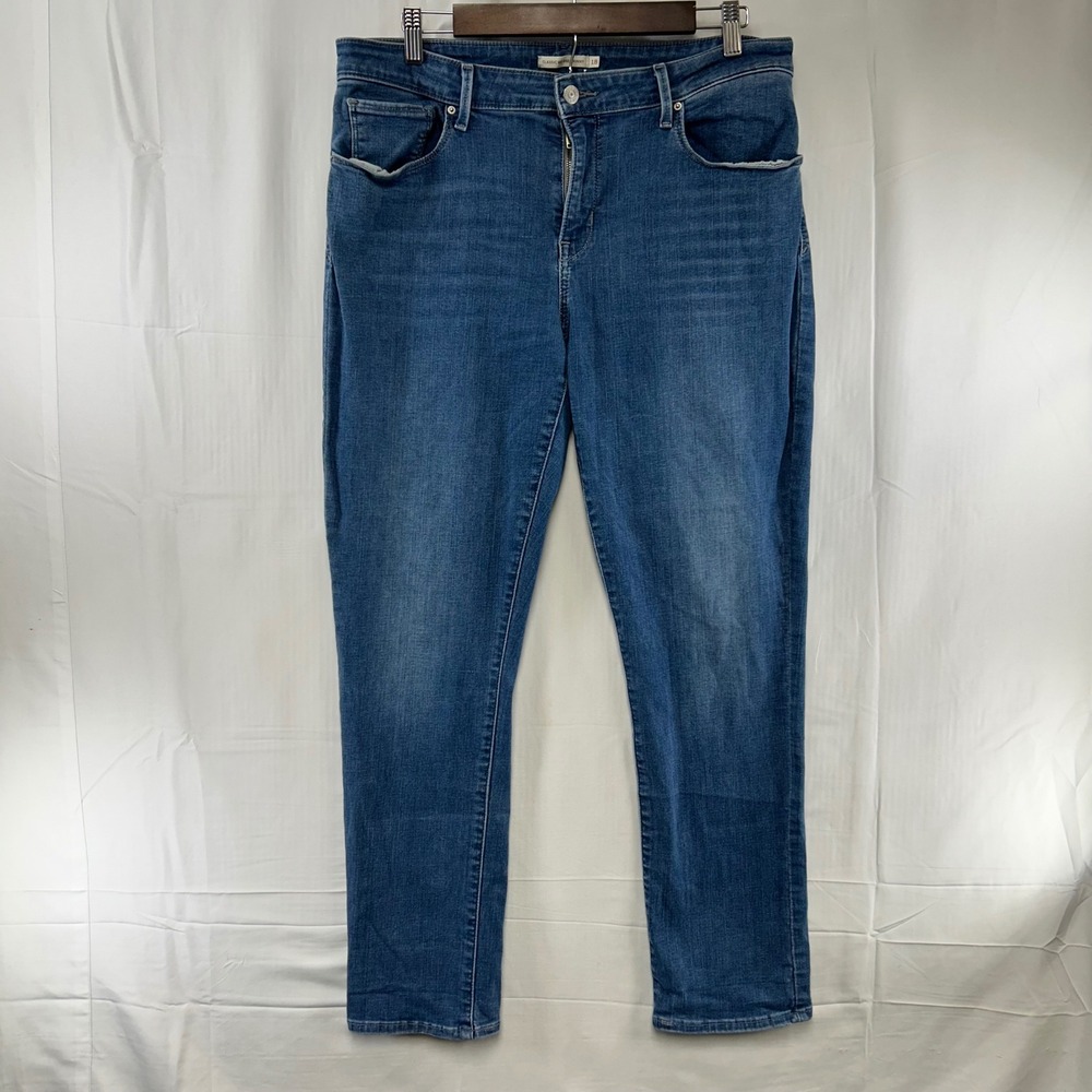 Levis Classic Mid Rise Skinny Jeans Womens 18M Blue Medium Wash Stretch 58575